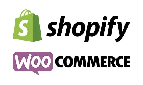 shopify and woocommerce logo
