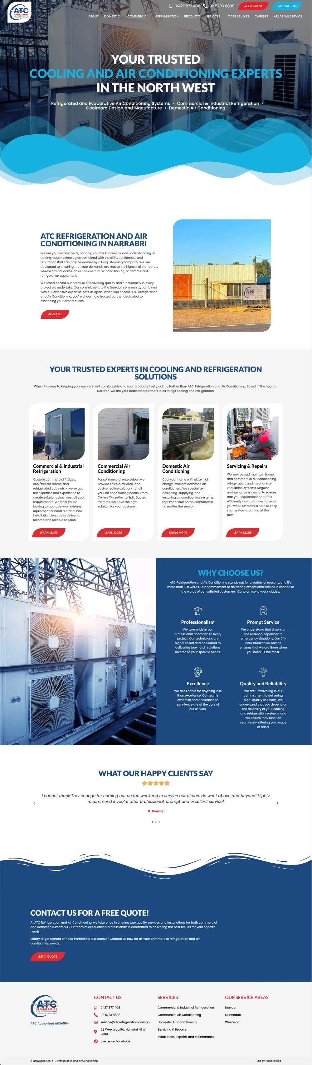 ATC Refrigeration and Air Conditioning Web Design